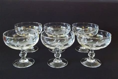 Vintage Fine Crystal Stemmed Glasses, Wine Bar Room glasses. . Princess house dessert glasses